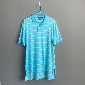 Ralph Lauren Polo, size L, light blue with white